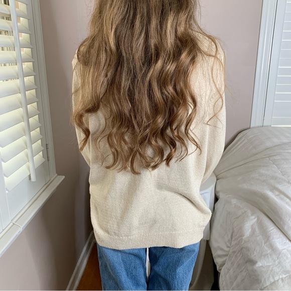 4 LEFT S-XL GO TO Fall COZY Ecru Cardigan - Picture 3 of 4